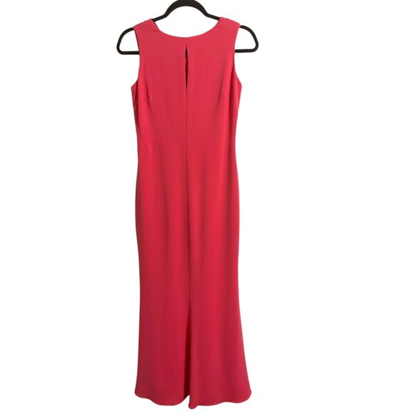 *LAUREN RALPH LAUREN Gown Sleeveless Keyhole Neckline Back Cutouts Maxi Dress 2 - Picture 1 of 14